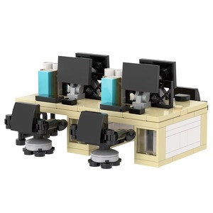 Ensemble de bureau et chaise de la série City MOC4170, 191 pièces, pour salon, à assembler soi-même, briques en plastique ABS, jouets de construction, 14 ans et plus - Product Image 4