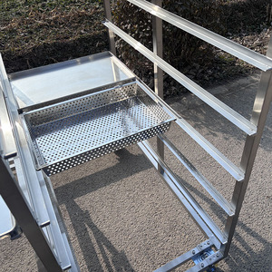 Benutzer definierte Größe montiert 36 Tabletts 6 Tier Edelstahl Bäckerei Gefrier schrank Rack Wagen mit Brems rädern - Product Image 6