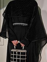 Robe Abaya élégante d'exportation transfrontalière pour femmes ciel étoilé cape simple grande taille pour robe musulmane dames filles ensembles