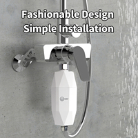 Nouveau design, filtre de douche écologique anti-chlore à la vitamine C, purificateur d'eau portable pour usage domestique, en plastique