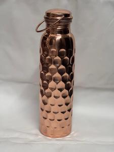 Pure <b>Copper</b> Straight Cup Water <b>Bottle</b> for Outdoor Hiking Use Minimalist Design Metal Body Direct <b>Drinking</b> With Health Benefits - Product Image 3