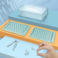 Bac à glaçons personnalisé avec couvercle et bac de rangement, bacs à glaçons ronds pour congélateur avec couvercle, bacs à glaçons pour congélateur avec récipient à glace