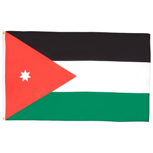 Drapeau de la Jordanie 3x5 pieds 100D, bannière avec 2 œillets métalliques, résistant à la décoloration, couleurs vives, drapeau 3x5 pieds, vente en gros personnalisée - Product Image 2