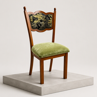 Chaise de salle à manger moderne en bois massif, style rétro, dossier minimaliste, design nordique, revêtement en tissu, pour la maison et les restaurants