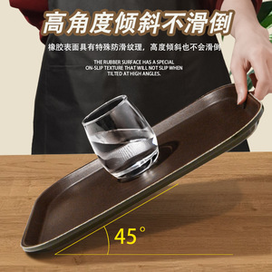 Bandeja de Servicio de Fibra Templada, Rectangular y Redonda, Antideslizante, para Hoteles, Cafeterías, Restaurantes, Uso Comercial - Product Image 4