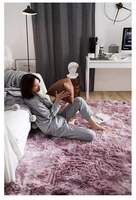 Tapis de salon moderne en velours et peluche, accessoire moelleux