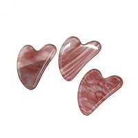 Tabla de Gua Sha en Forma de Corazón Rojo Sandía para Masaje de Meridianos Corporales, Universal, de Belleza, con Entrega Directa de Fábrica