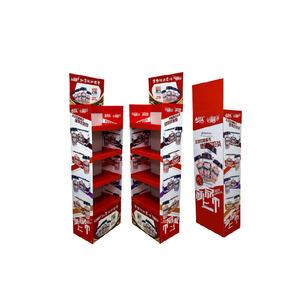 Customized Corrugated Cardboard <b>Drink</b> Beverages Display Stand Racks Cardboard Bottle Floor Display <b>Shelves</b> - Product Image 4