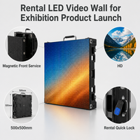 P1.95 Modul Layar LED Video Wall Magnetik dengan Servis Depan 500x500mm, Layar LED HD untuk Pameran Peluncuran Produk