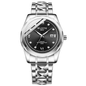 Relojes de Cuarzo de Acero Inoxidable para Hombre con Logotipo Personalizado, Diseño Casual y Elegante para Negocios, Esfera de Cristal, Pantalla con Manecillas, Caja de Aleación - Product Image 3