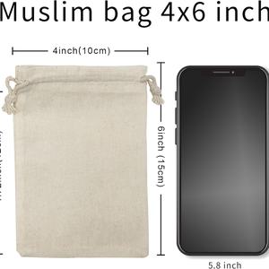 Sac à cordon personnalisé en toile de coton recyclable pour bijoux, chaussures, cadeaux, sacs à main, sacs anti-poussière, avec impression de logo, vente en gros, écologique - Product Image 2