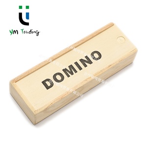 Dominos en bois <span class=keywords><strong>de</strong></span> haute qualité pour adultes, jeu éducatif <span class=keywords><strong>de</strong></span> 28 pièces, double six, vente en gros - Product Image 2