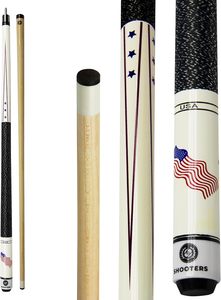 Queue de billard en érable 1/2, pointe de 13 mm, motif drapeau américain, poignée antidérapante enroulée - Product Image 6