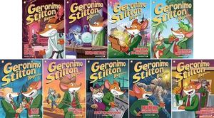 Geronimo Stilton Reporter <span class=keywords><strong>Romans</strong></span> graphiques 9 livres <span class=keywords><strong>d</strong></span>'images <span class=keywords><strong>d</strong></span>'aventure en couleur à couverture rigide livres <span class=keywords><strong>d</strong></span>'histoires comiques - Product Image 2