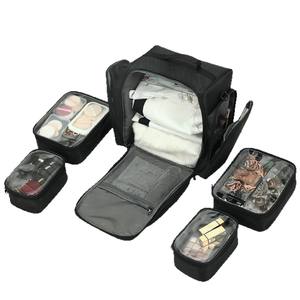 Trousse de toilette rectangulaire noire avec fermeture éclair pour salle de bain, rangement domestique, organisateur de cosmétiques multifonctionnel, sac à bandoulière - Product Image 2