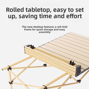 <span class=keywords><strong>Table</strong></span> de <span class=keywords><strong>camping</strong></span> pour pique-nique en plein air en acier au carbone pliable et légère avec sac de transport pour 4 <span class=keywords><strong>personnes</strong></span> - Product Image 4
