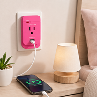 Beyaz Aşırı Gerilim Koruyuculu ABS Duvar Prizi, Tekli USB 125V ETL Onaylı, Ev ve Seyahat Elektronik Cihazları için Güç Kaynağı