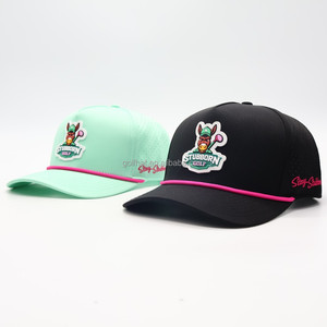 หมวกแก๊ปแบบ Snapback ระบายอากาศได้ดี แห้งเร็ว พร้อมแผ่นยาง PVC ตัดด้วยเลเซอร์  สำหรับกอล์ฟ  โลโก้สั่งทำได้ เหมาะสำหรับทีมแข่งขัน  ใช้สำหรับโปรโมชั่น - Product Image 3