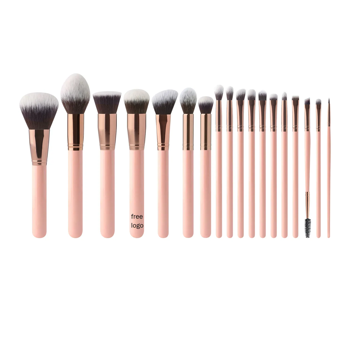 18pcs Pink Kabuki Foundation Brush By Premium For Liquid Cream Powder Rose Gold Makeup Brush Set Brochas Para Maquillaje