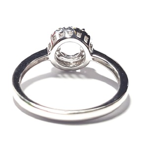 Bague de fiançailles semi-montée en or blanc massif 18 carats avec diamant véritable, design classique intemporel, livraison rapide, sertissage à griffes, cadeau de mariage - Product Image 3