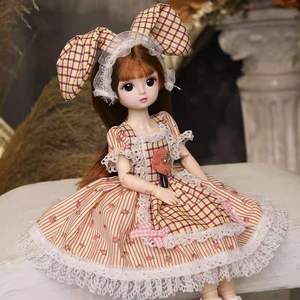 Npk-poupée BJD 1/6 à 30cm avec 23 articulations mobiles, jouet pour fille à coiffures multiples en 4D, robe, de dessin animé, cadeau - Product Image 3