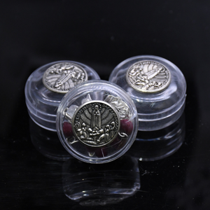 Kotak Logam Plastik Fatima 2*3.5cm Kotak Mini Rosario Kosong Dengan Lembaran Logam Kotak Hadiah Kalung - Product Image 3