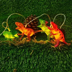 Lampu rusa Natal hangat putih rusa luar ruangan Clod kotak warna putih casing baterai 80 Reno Reno 7 Led lilin salju cahaya dinosaurus