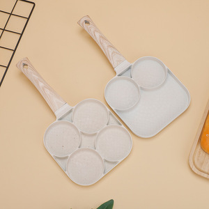 Yaratıcı ev klasik tasarım dört delikli omlet makinesi yapışmaz gözleme Waffle kalıp indüksiyon tava kahvaltı toptan - Product Image 5