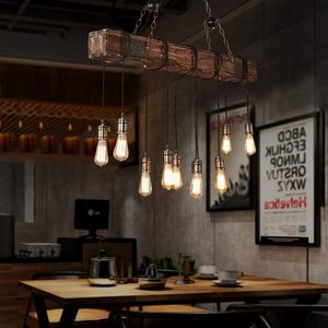 Retro luci Led <span class=keywords><strong>Vintage</strong></span> Loft Bar lampada <span class=keywords><strong>a</strong></span> <span class=keywords><strong>sospensione</strong></span> in legno per Bar Bar <span class=keywords><strong>sospensione</strong></span> - Product Image 4