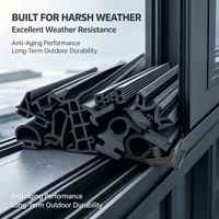 Joint d'étanchéité en mousse EPDM irrégulier de qualité supérieure pour portes et fenêtres en verre fabriquées avec des profilés en aluminium
