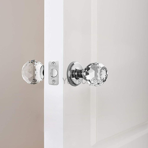 Novedades <span class=keywords><strong>2021</strong></span>, Accesorios Enchante, Tiradores de Puerta Redondos Transparentes, Pomos de Cristal Facetado para Puerta, Caja de Regalo con Logotipo Personalizado - Product Image 2