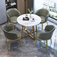 Petite table de luxe, ensemble table et chaises pour petit appartement, bureau, maison, réception, table à manger ronde, table sur pied, gain de place