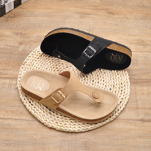 <strong>Women's</strong> Summer Casual Flat Sandals Adjustable Buckle Slide with Cork Sole Lightweight Leather Comfy Beach Walking Ladies' Choice - Product Image 3