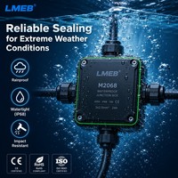 Meilleure vente M2068 boîte de jonction électrique étanche en nylon IP67 boîte de jonction de câble en plastique connexion électrique bidirectionnelle