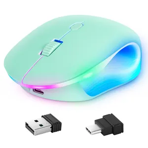 平板电脑类型-cmose时尚无线鼠标充电电脑鼠标充电迷你彩虹笔记本配件