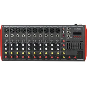 Micwl 12-Kanaals Audio Mixer Sound Board Console Systeem Digitale Usb MP3 Computer 48V Phantom Power Stereo Dj studio 7 Eq MG12
