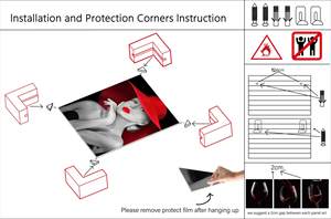 3 piezas azul flor de loto lienzo pared arte 12 \ "X16 \" acuarela Floral cuadro decoración pinturas para sala de estar o dormitorio hogar - Product Image 4