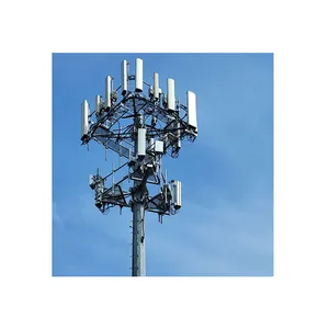 Sıcak satış ince işlenmiş iletişim baz istasyonları Monopole kulesi