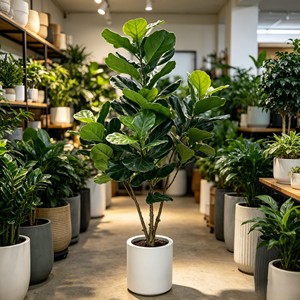 180cm Pitted white basin Fiddle-leaf fig– Eco-Friendly Plant for Wedding & Event Decoration - Product Image 6