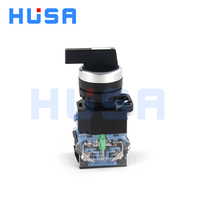 Interruptores de Botón HUSA LA38 Autoblocantes de 2/3 Posiciones 1NO 1NO1NC 6A IP65 de Metal y Plástico 220V 22mm