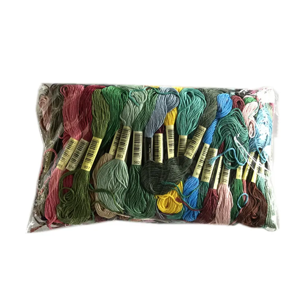 織り用マーセル化リサイクルコットンポリエステルクロスステッチ刺Embroidery糸