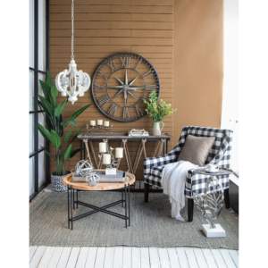 Lámpara Colgante de Madera Db Farmhouse de 6 Luces, Color Blanco, Cadena Ajustable, Tamaño Mediano, para Comedor, Sala de Estar, Entrada - Product Image 3