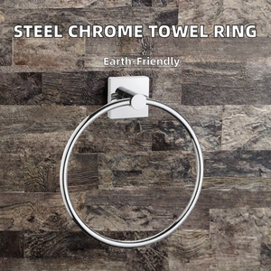 Modern Stainless Steel Chrome Toilet Towel Ring Eco-Friendly Rust-Free Wall Mount 3-Year Warranty <b>Bathroom</b> <b>Accessory</b> Rack - Product Image 2