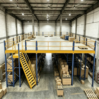 HONGXIN Étagère de mezzanine en acier robuste sans boulons, en acier laminé à froid, revêtement poudré, résistant à la corrosion, réglable et personnalisable