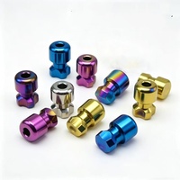FOXTI Factory Custom Colorful Titanium Paracord Gr5 Grade Torpedo-shaped EDC Lanyard 5mm Hole PVD Coated Pendant Beads Knife