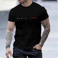 Costume décontracté pour homme PARIS, printemps et été, nouveau style, imprimé lettres, tendance américaine, sport, mode, ensemble deux pièces à manches courtes et pantalon