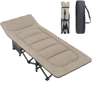 Lit de camp pliable rembourré YUGO moderne, compatible OEM, logo/couleur personnalisables, portable pour usage extérieur, hospitalier et hôtelier - Product Image 2