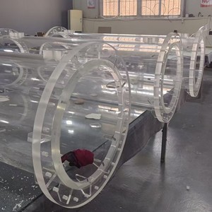 Dispositif expérimental personnalisé en acrylique avec tube rond à bride, tube transparent en verre organique - Product Image 3