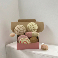 Porte-clés personnalisé en peluche Levin, porte-monnaie, OEM ODM, design pain et biscuits, peluches douces, jouet en peluche, cadeau