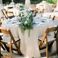 Chaise de mariage pliante en résine de bois brun de haute qualité pour hôtel en plein air, fête, dîner, Banquet